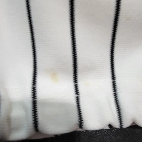 Russell Athletic Mens White Black Pinstripe Baseball Pants Size 36 Distressed - Picture 5 of 11